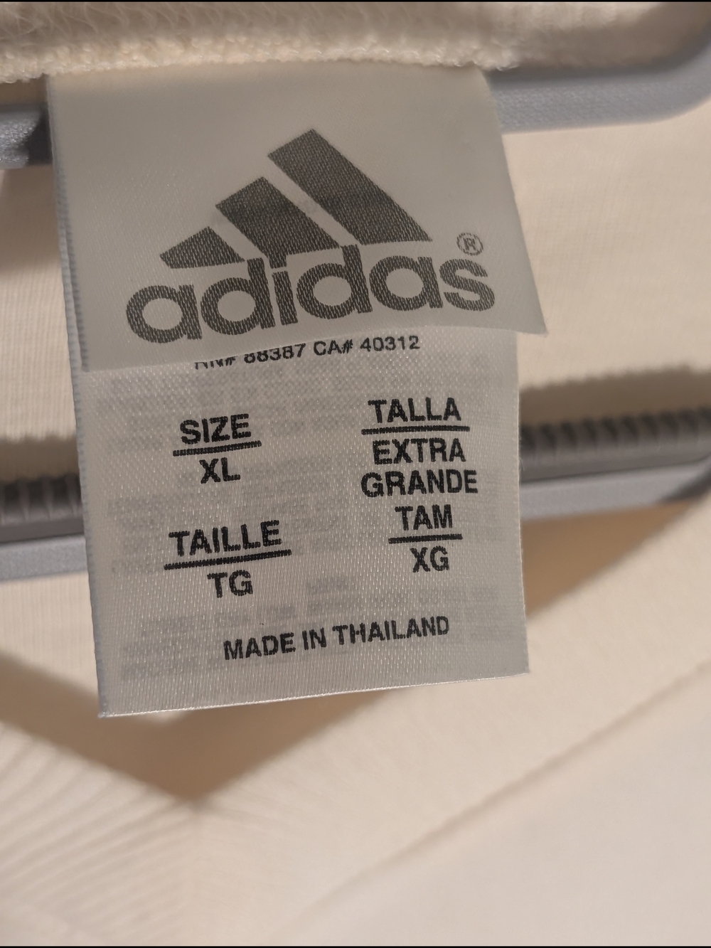 adidas Women’s Cream V-Neck Sweatshirt with Pink Logo - Picture 6 of 8